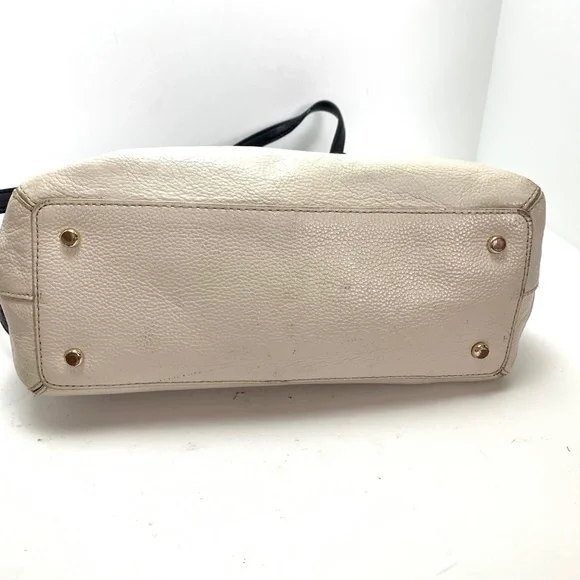 KATE SPADE Ivory Black Leather Handbag Purse Tote - Picture 3 of 16